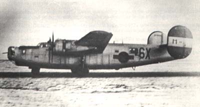 B-24 Liberator 42-50668 Coded 6X M- before the crash