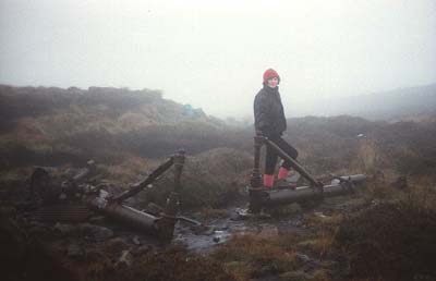 Crash site with mist descending