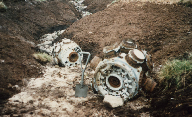 Remains of two engines