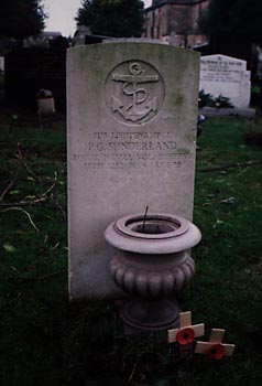 Sub Lieut. P.G. Sunderland Grave