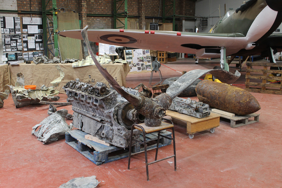 Ju 88 parts on temporary display